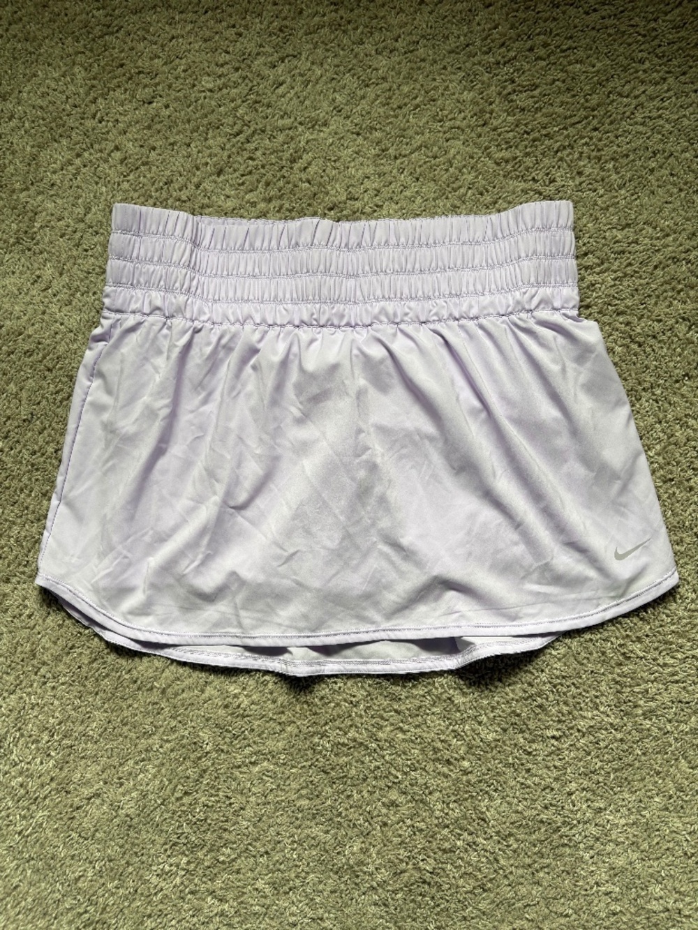 NWT NIKE Women's Dri Fit Skort Shorts Ultra High Waisted Lilac - XL